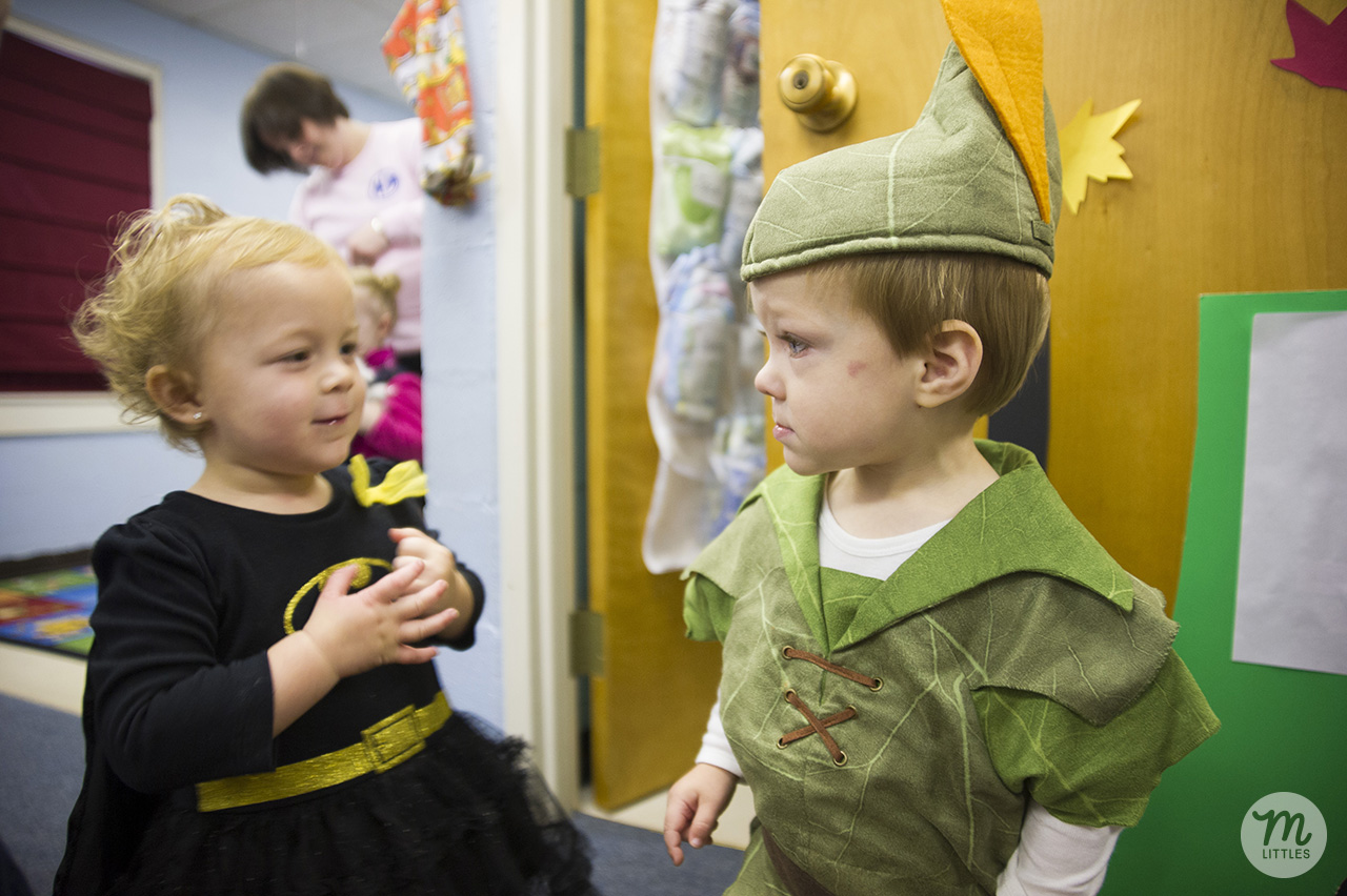 He was a little confused as to why everyone at school was dressed up.
