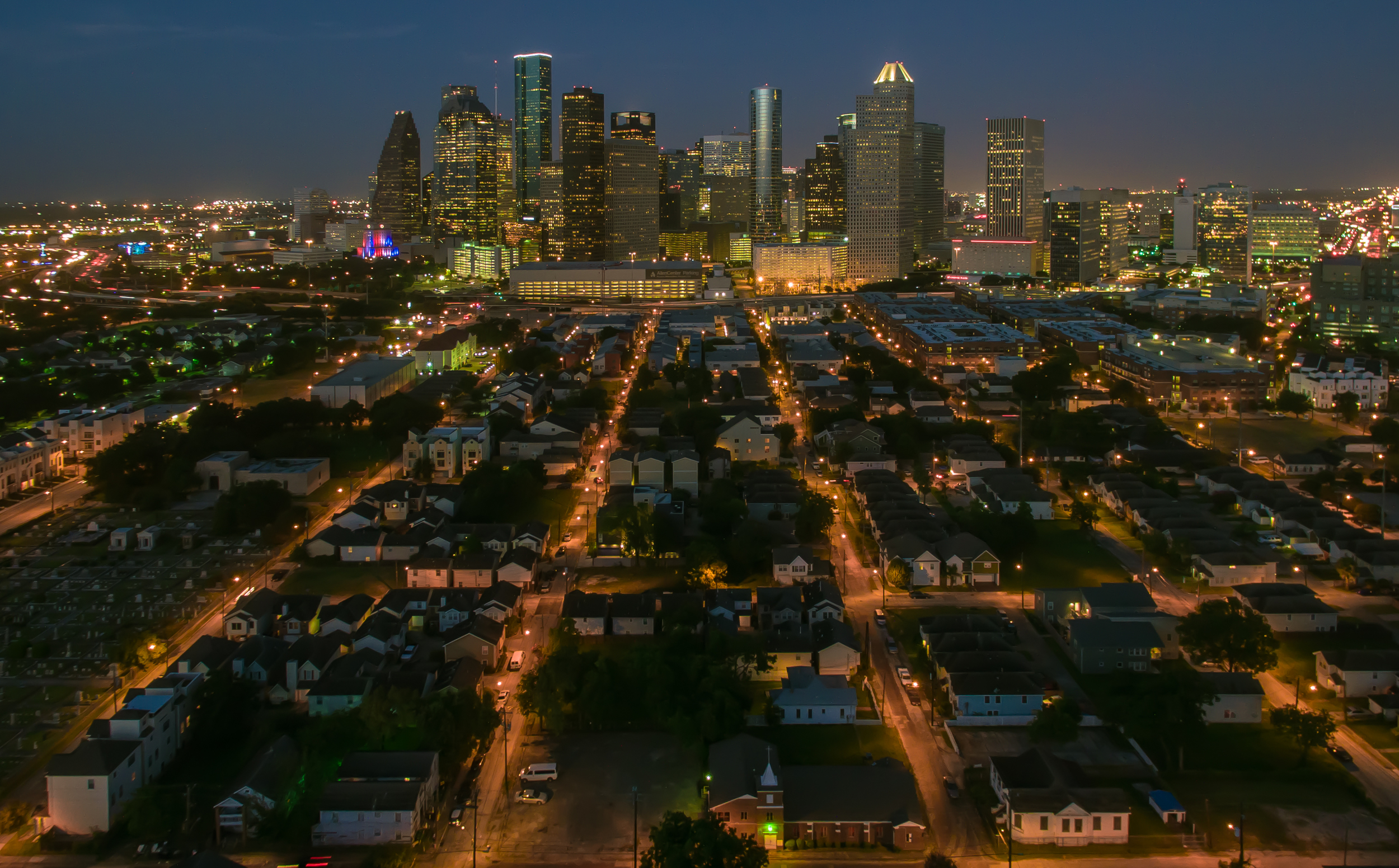 Urban Skyline at NIght Jim Wiehoff