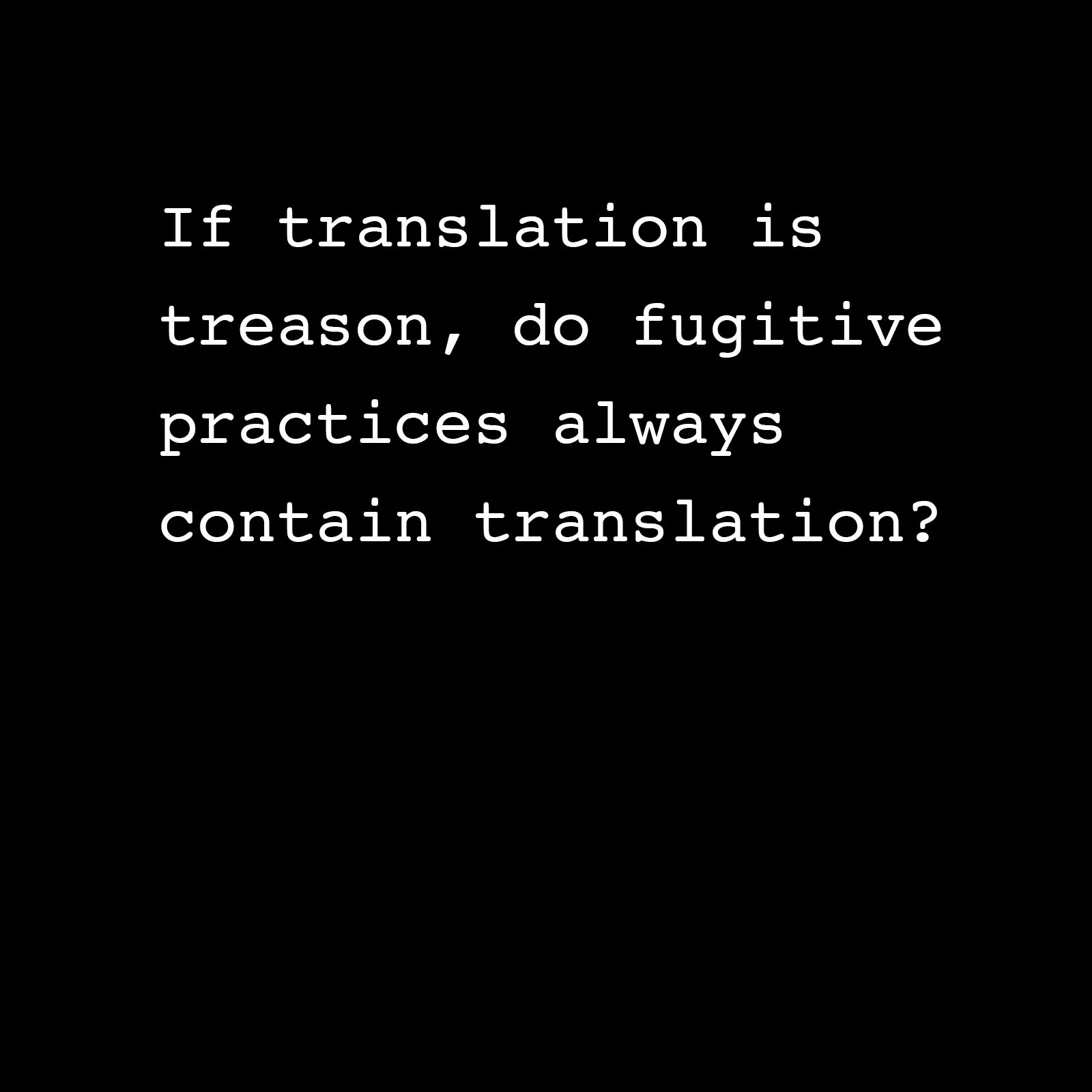 Image credit: Slide from "Act II: Fugitivity", slide carrousel installation by Cosmo Whyte and Abigail E. Celis