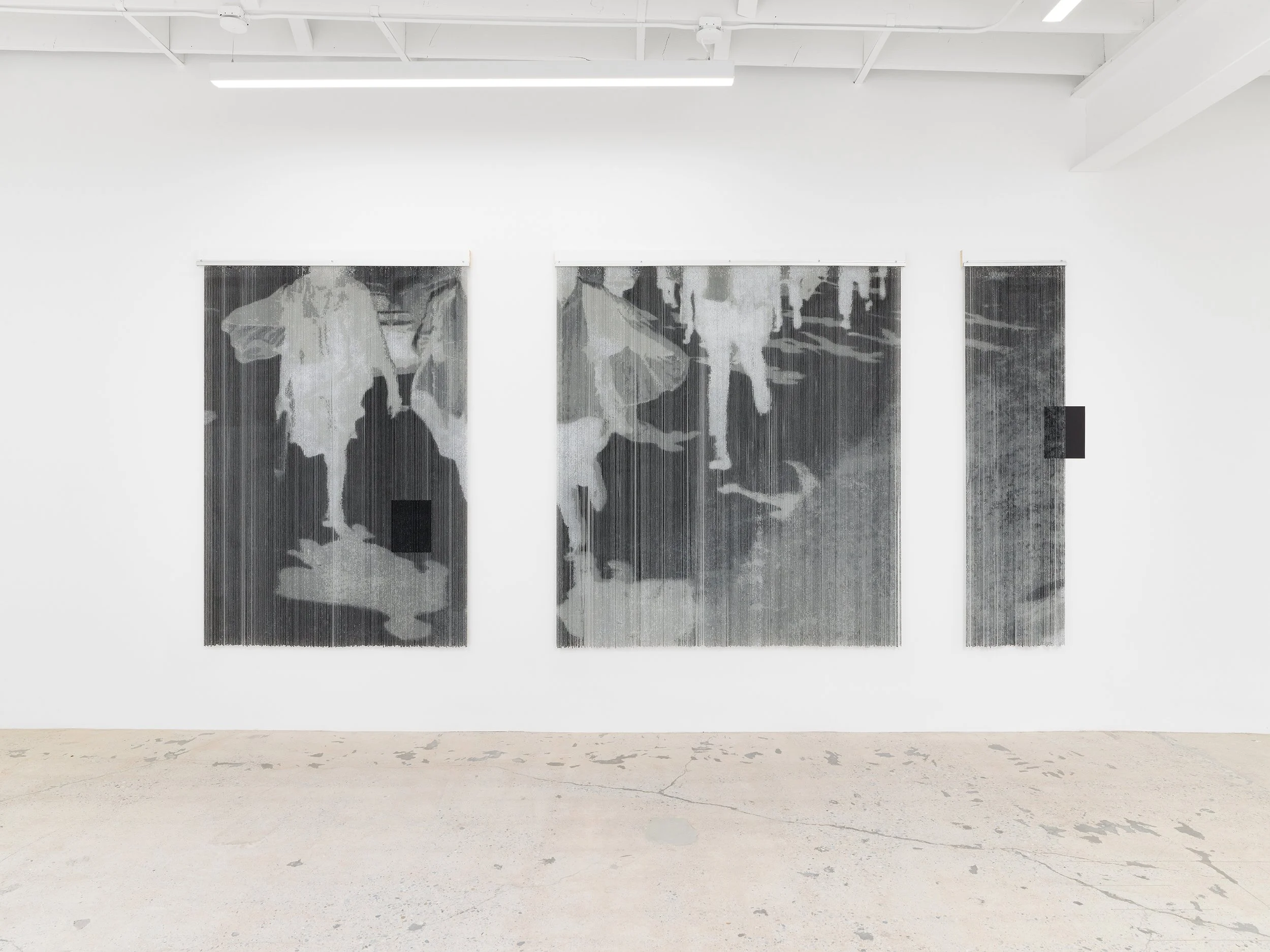 Ballad for Rodney, 2024
Steel beaded curtain, paint
84 x 180 inches / 213.4 x 457.2 cm