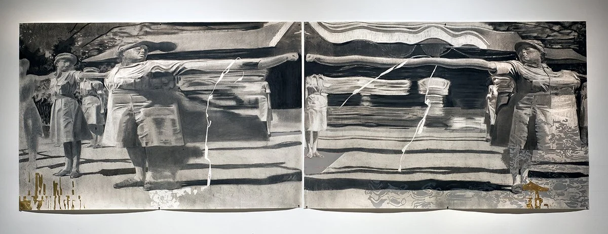 Stretch Marks and Keloids, 2019
Charcoal and mix media on paper
47 x 141 inches  / 119.38 x 358.14 cm
