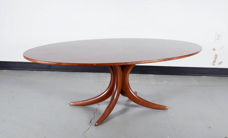 Postmodern Oval Mahogany Coffee Table Circa 1990 Eerdmans Fine Art Postmodern Oval Mahogany Coffee Table Circa 1990 Eerdmans Fine Art