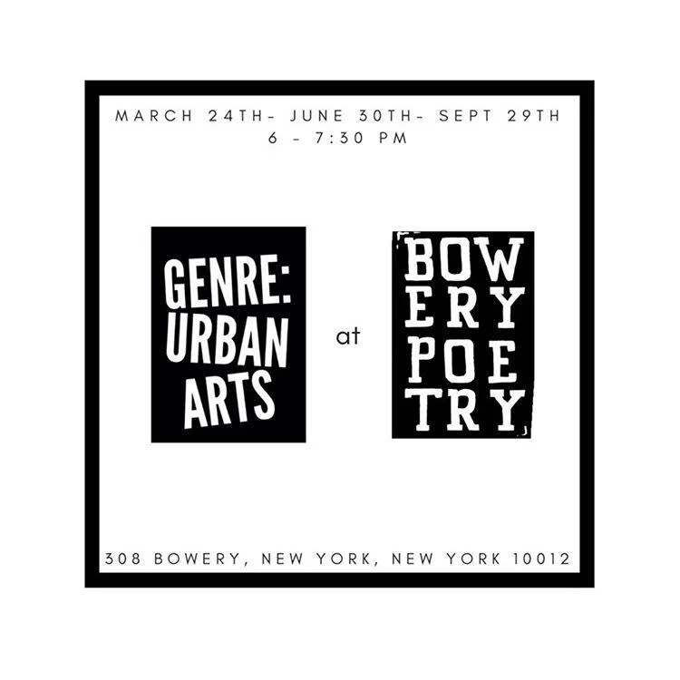 Genre Urban Arts at Bowery Poetry