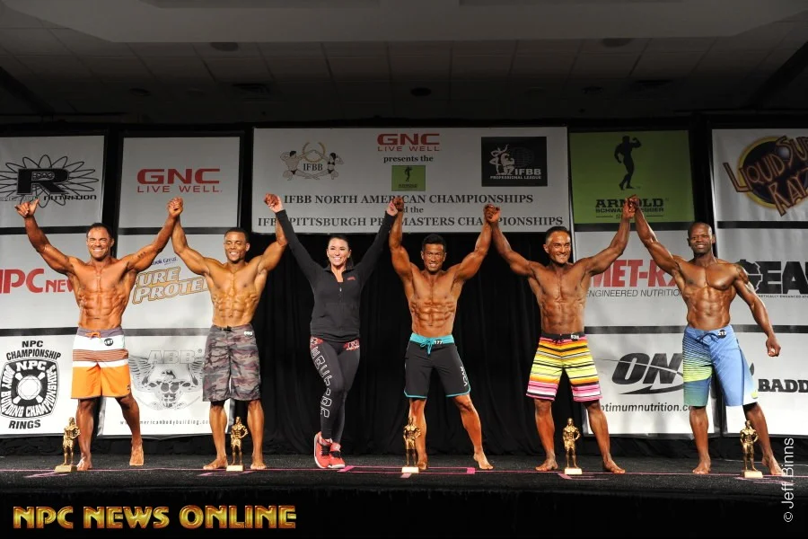 Being announced the winner of my class (Masters 40+ Class A) and earning my IFBB Pro Card at the 2014 North American Nationals in Pittsburgh, PA