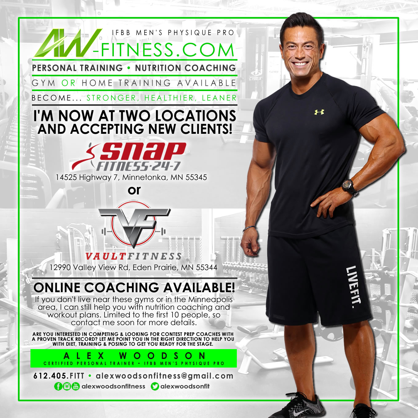AW FITNESS / Personal Trainer Online Coach Men's Physique Pro Competitor  Minneapolis MinnesotaAW FITNESS