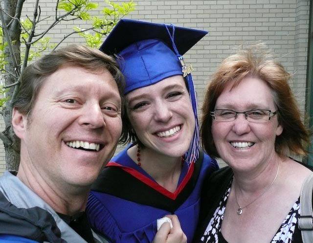 My parents and I at my graduation.