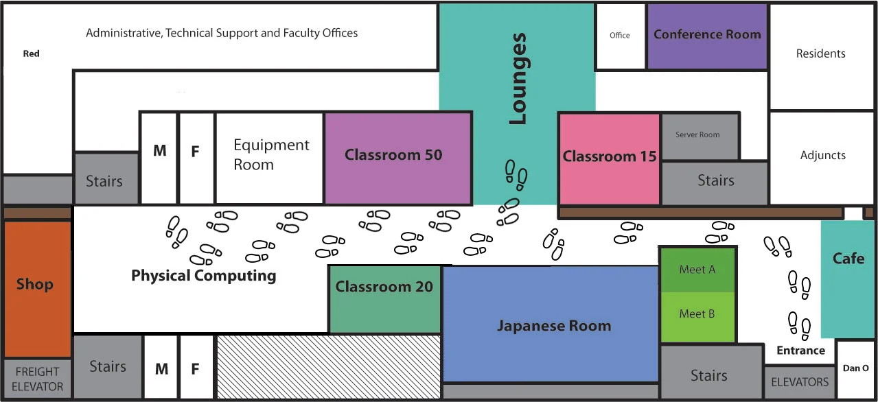 Map and directional diagram