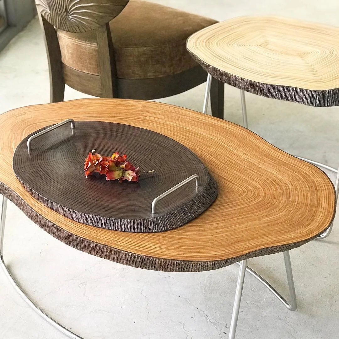 Fun with natural lamination! Combinations are used to give a sliced trunk look. 😍