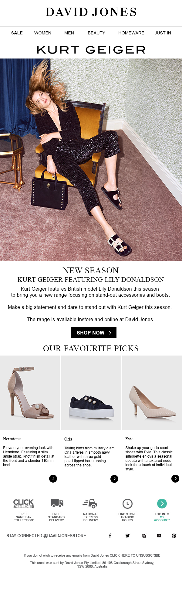 david jones evening shoes