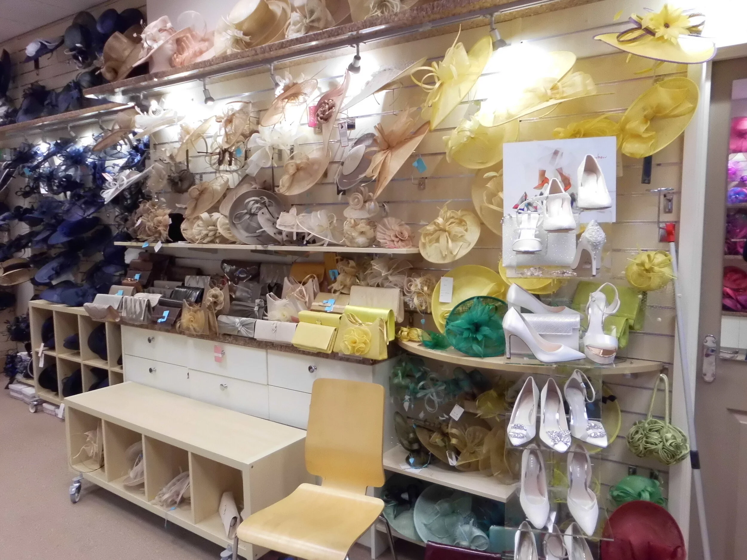 Yellow, Green, Beige and Taupe section of Wedding Hats at Bow