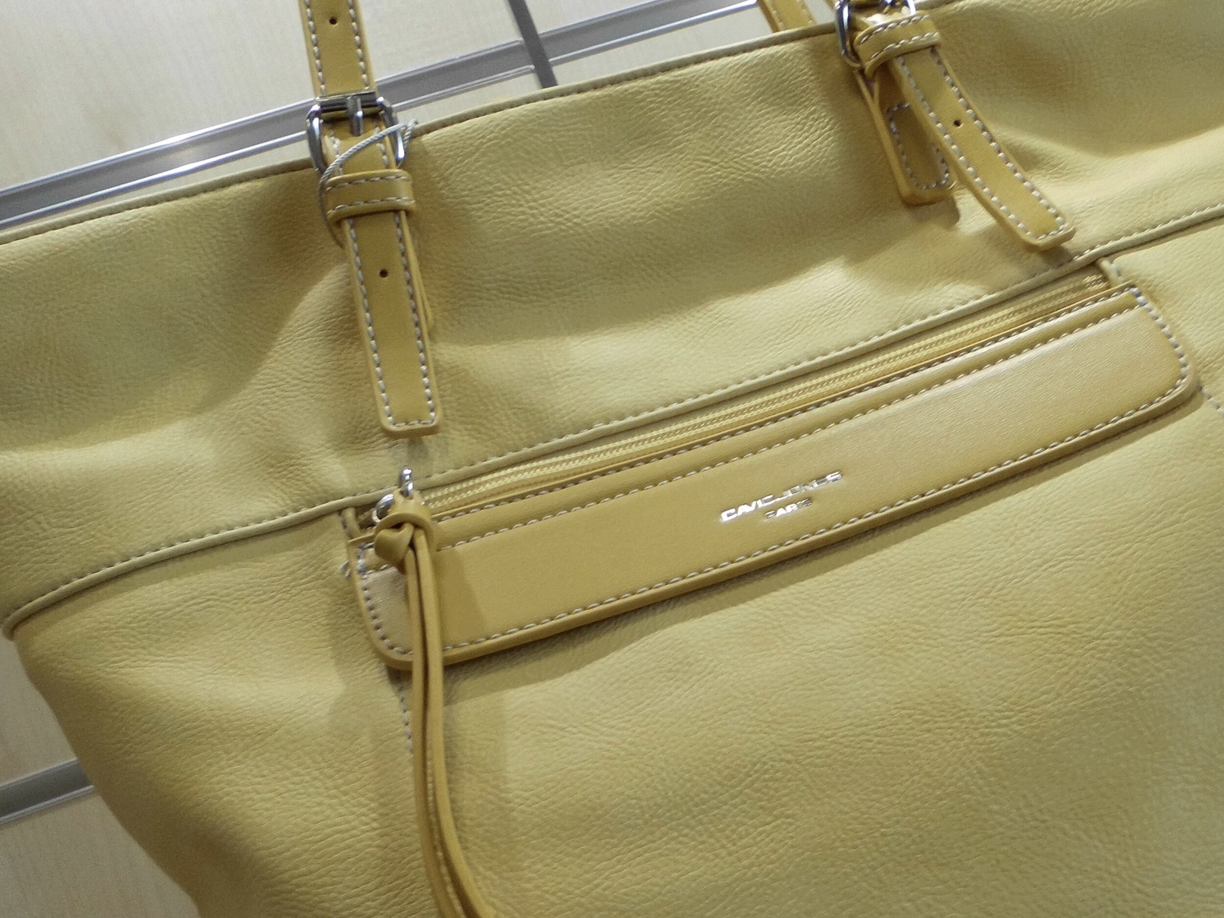 Yellow David Jones Shopper style shoulder Bag