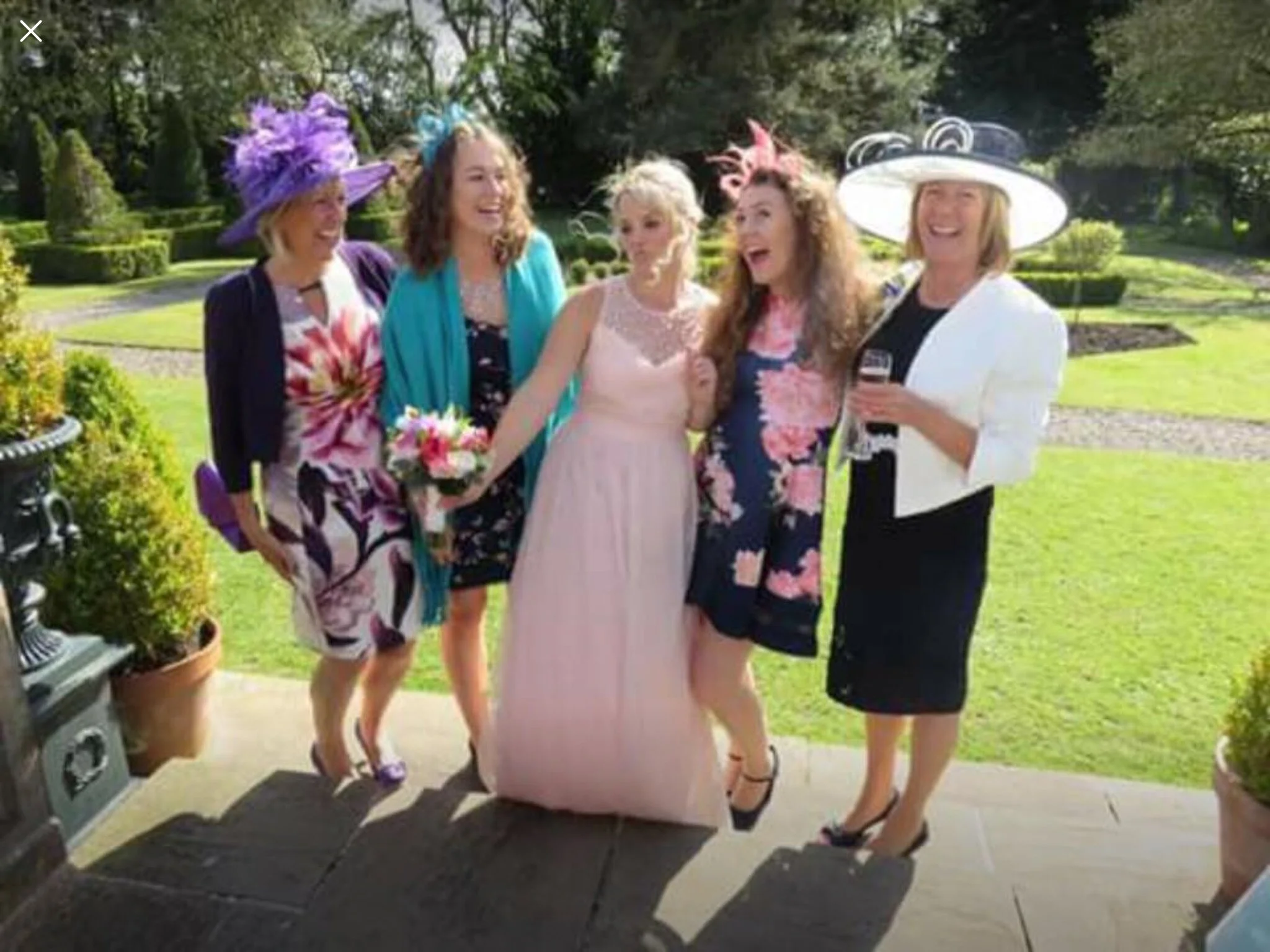 fuschia pink wedding hats
