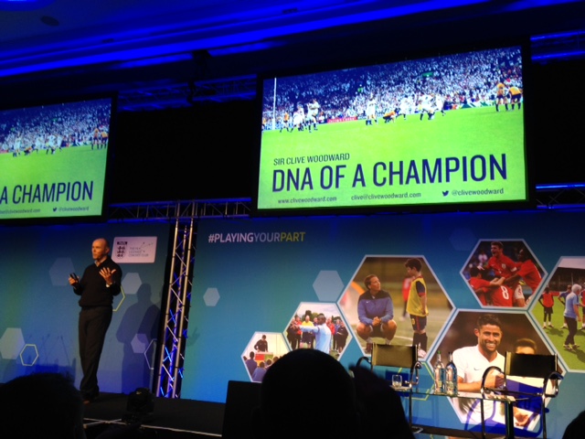 Champion Talk: Sir Clive Woodward shares some of his experiences with delegates at the, 'Playing Your Part' Conference at St George's Park