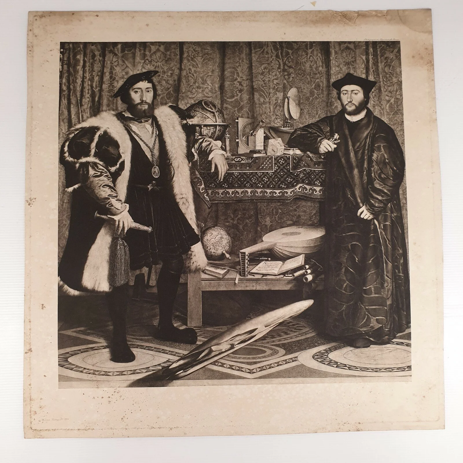 Antique Print Hans Holbein The Ambassadors Photographische Gesellschaft Berlin