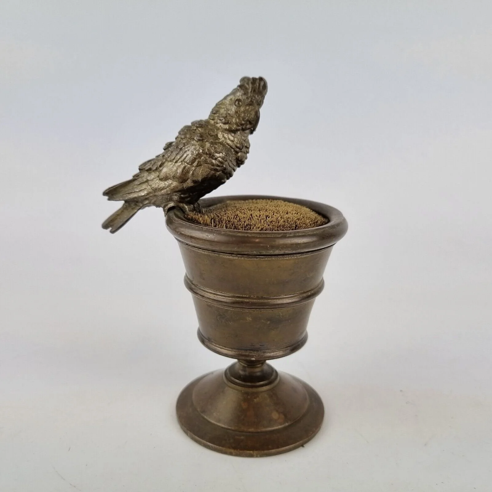 Vintage Bronze Nib Wipe Form Of A Parrot On Jardiniere 12cm Stamped Geschutzt