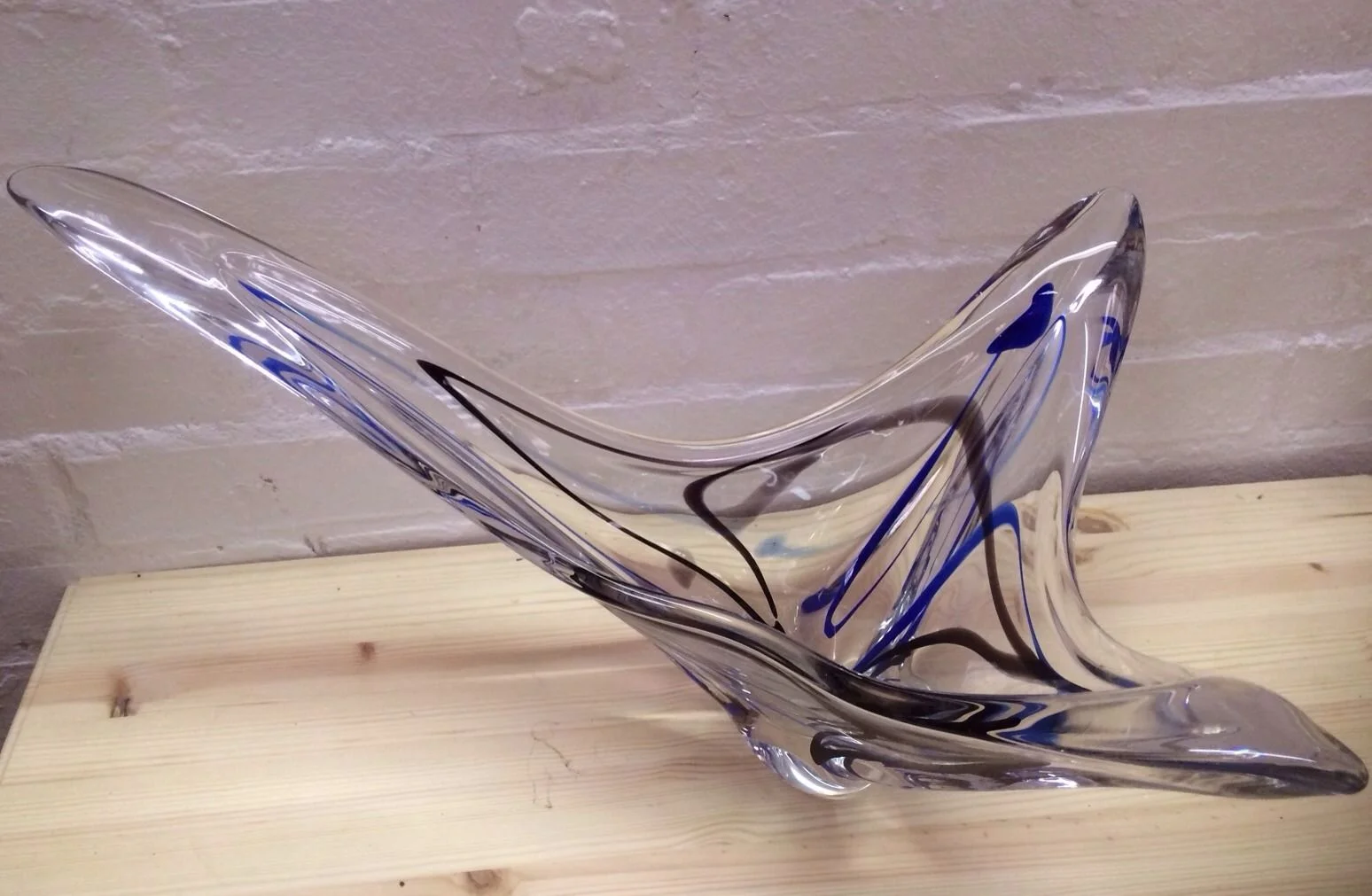 Vintage Retro Max Verboeket Free-form Large Vase Maastricht 1960s Heavy