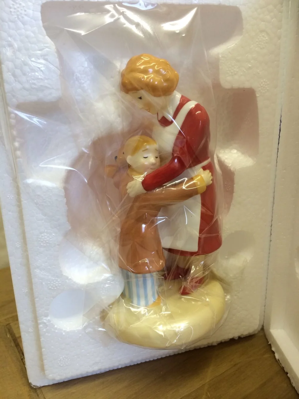 Coalport Boxed First Edition Snowman Figure Hug for Mum Perfect