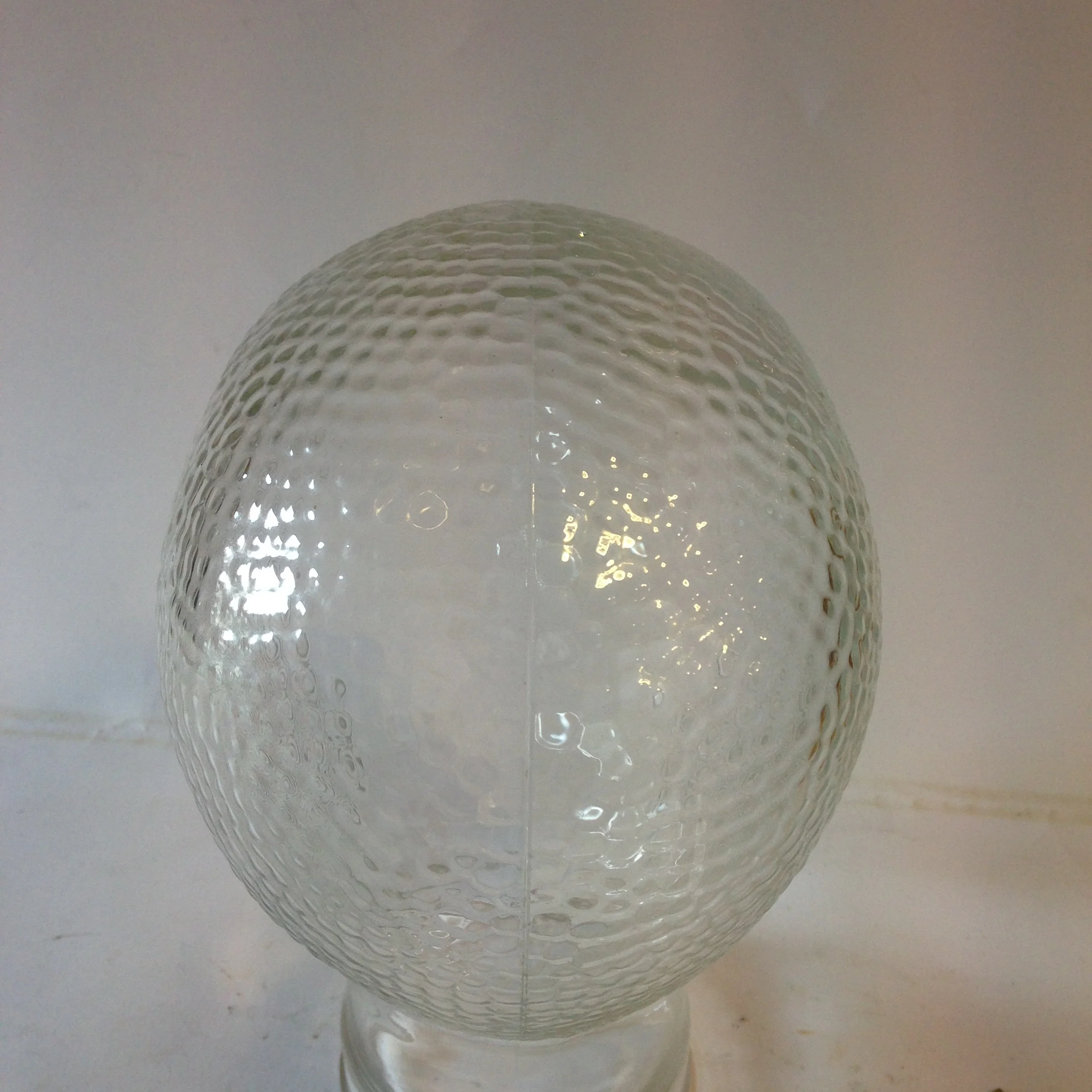 Vintage Clear Glass Display Head — Wheeler Antiques