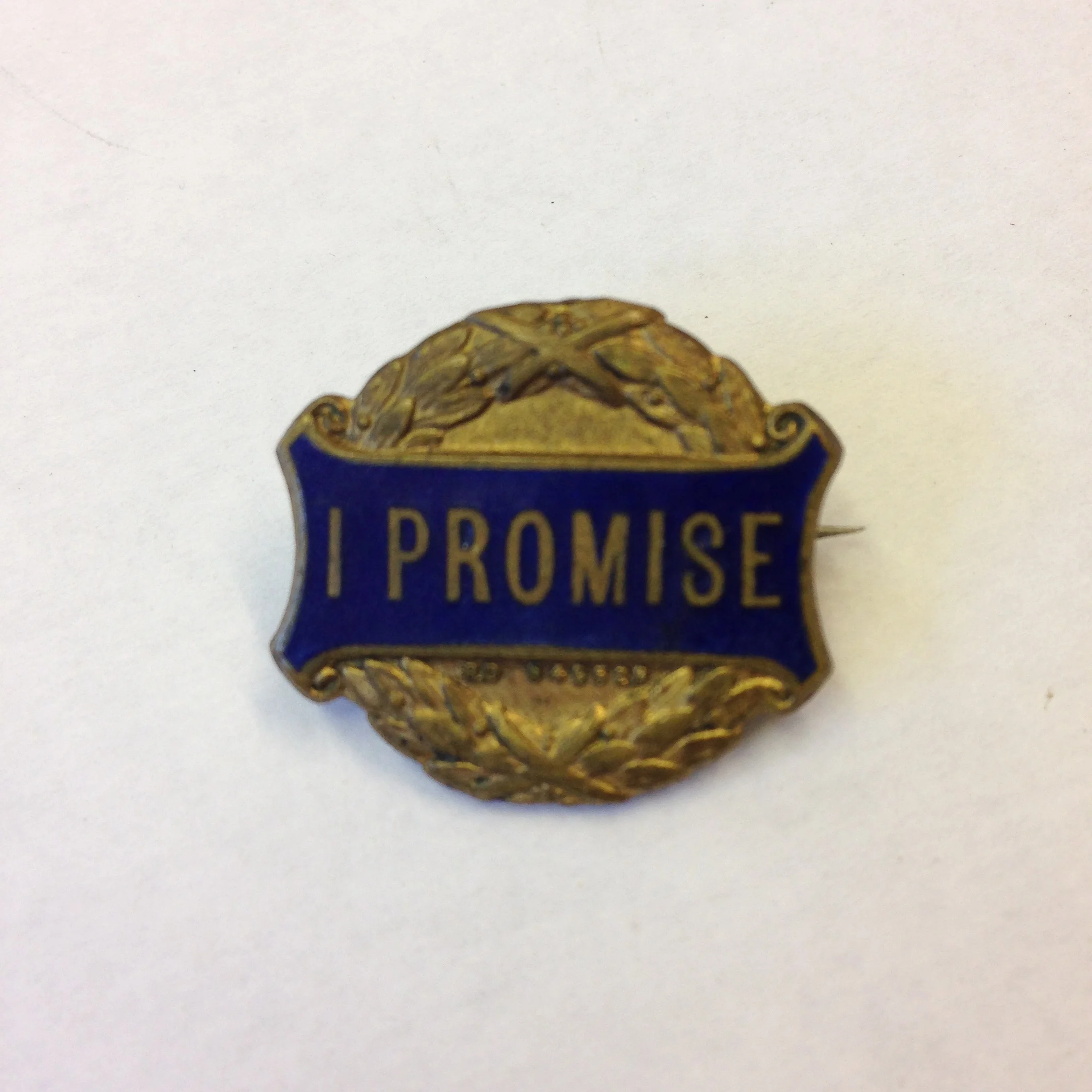 "I Promise" WW1 Patriotic Enamel Badge