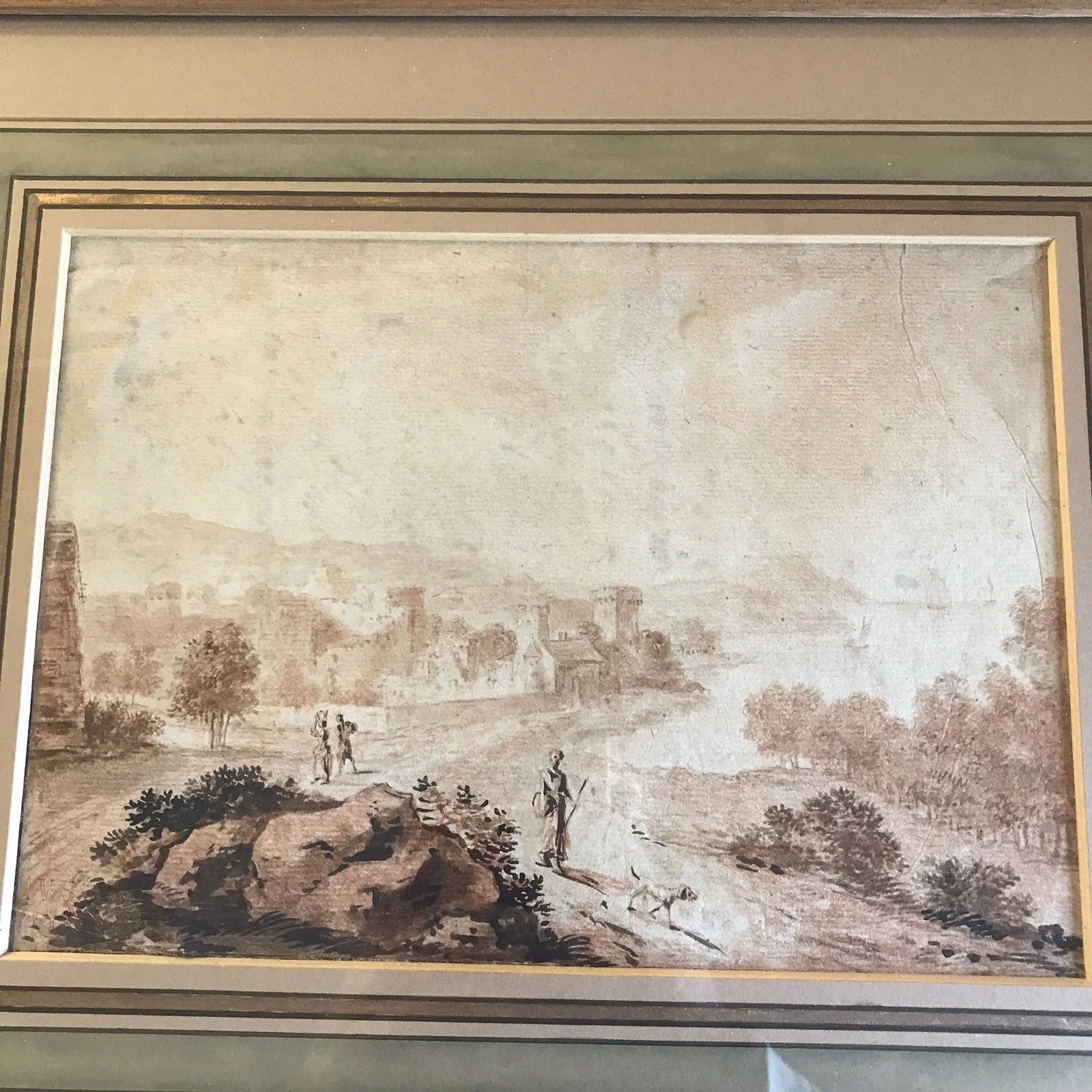 Fine Antique 18th Century Pen & Ink Attributed To Jean Baptiste Lellemand