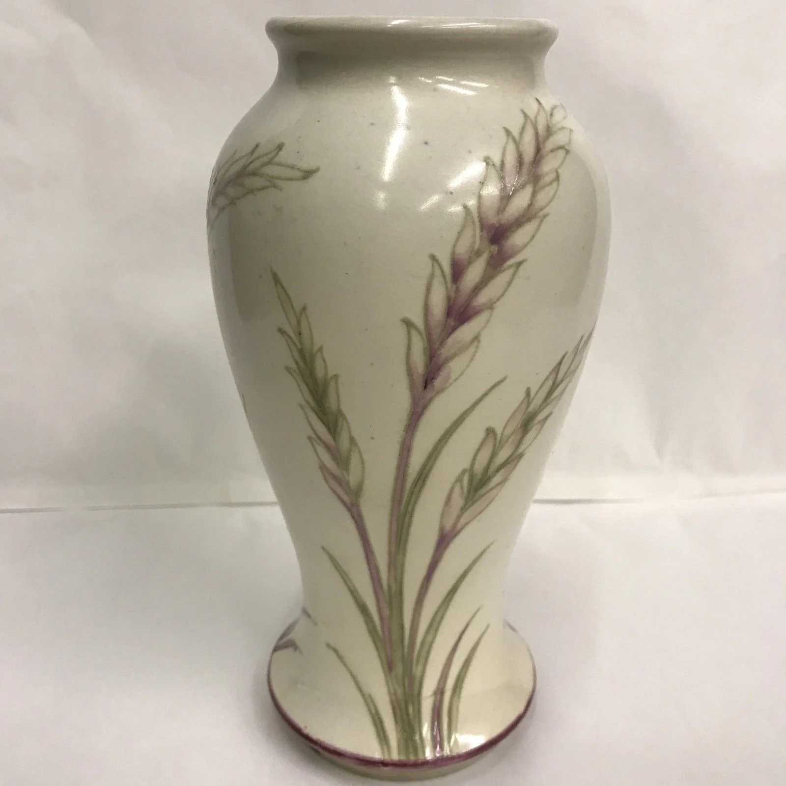 Rare Walter Moorcroft Design Corn Pattern 19cm Vase 1947-1953 No Chips Or Cracks