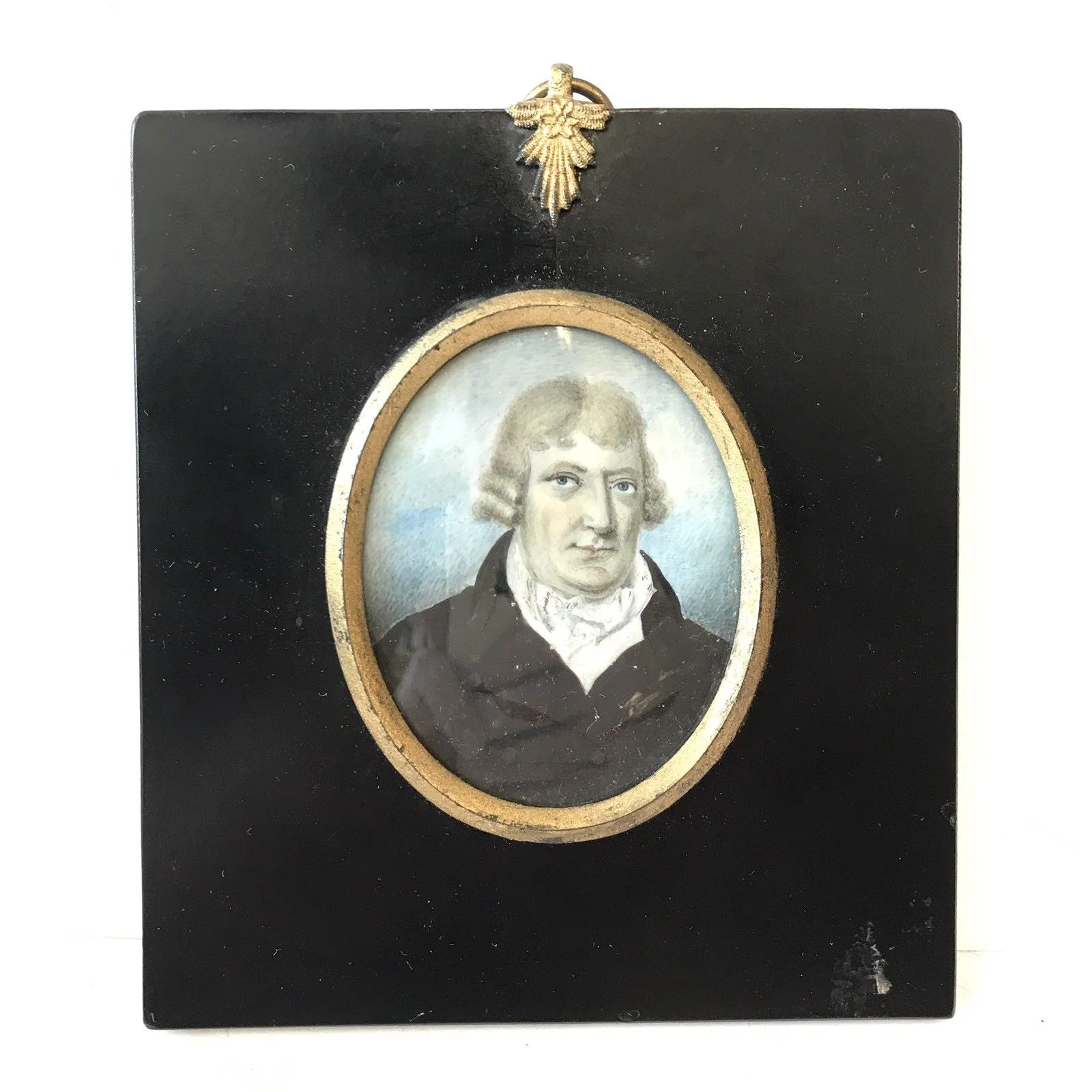 Fine Antique Portrait Miniature Of A Smartly Dressed Regency Gentleman