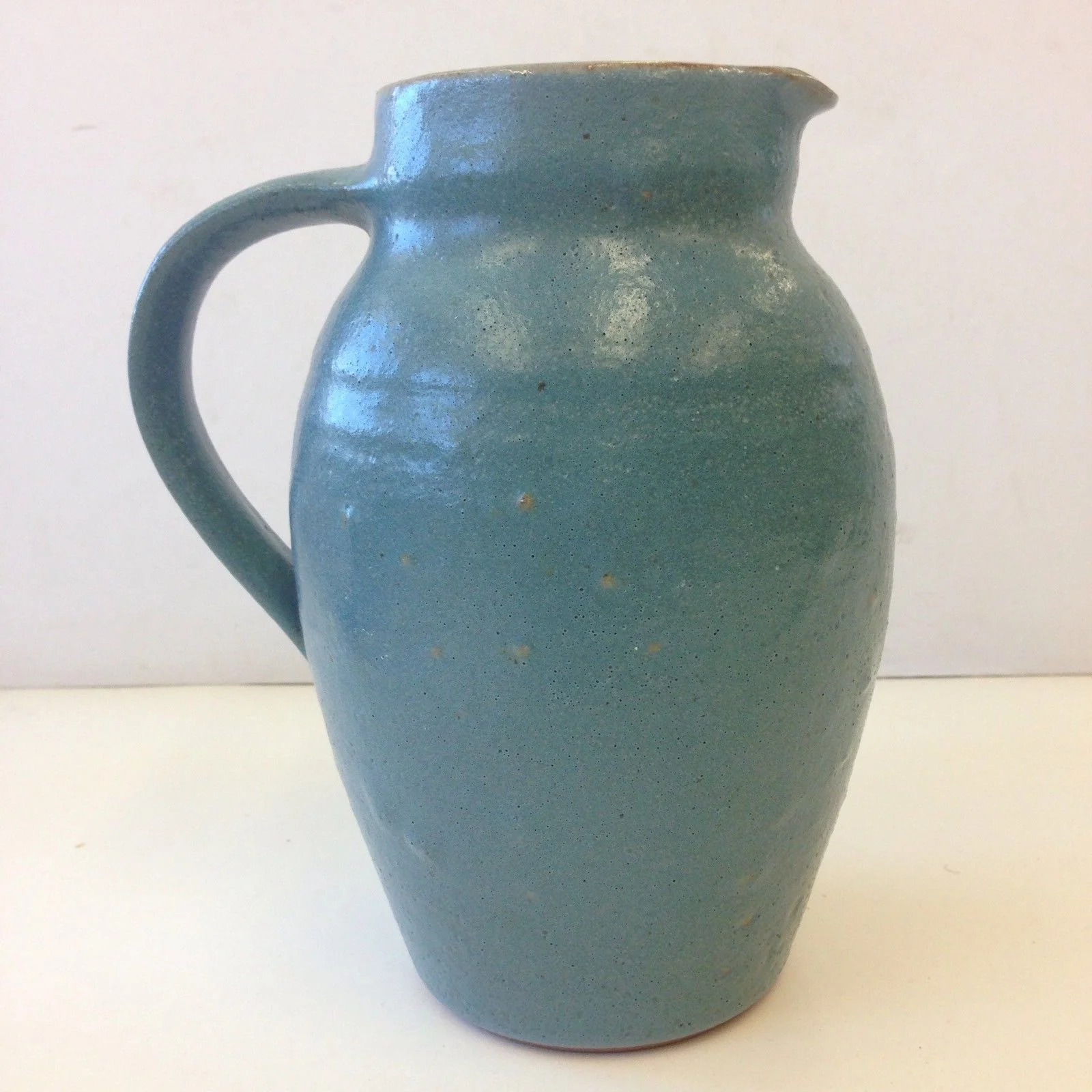 Thomas Weir Howard Loughton Studio Pottery Blue Jug 18.5cm Tall