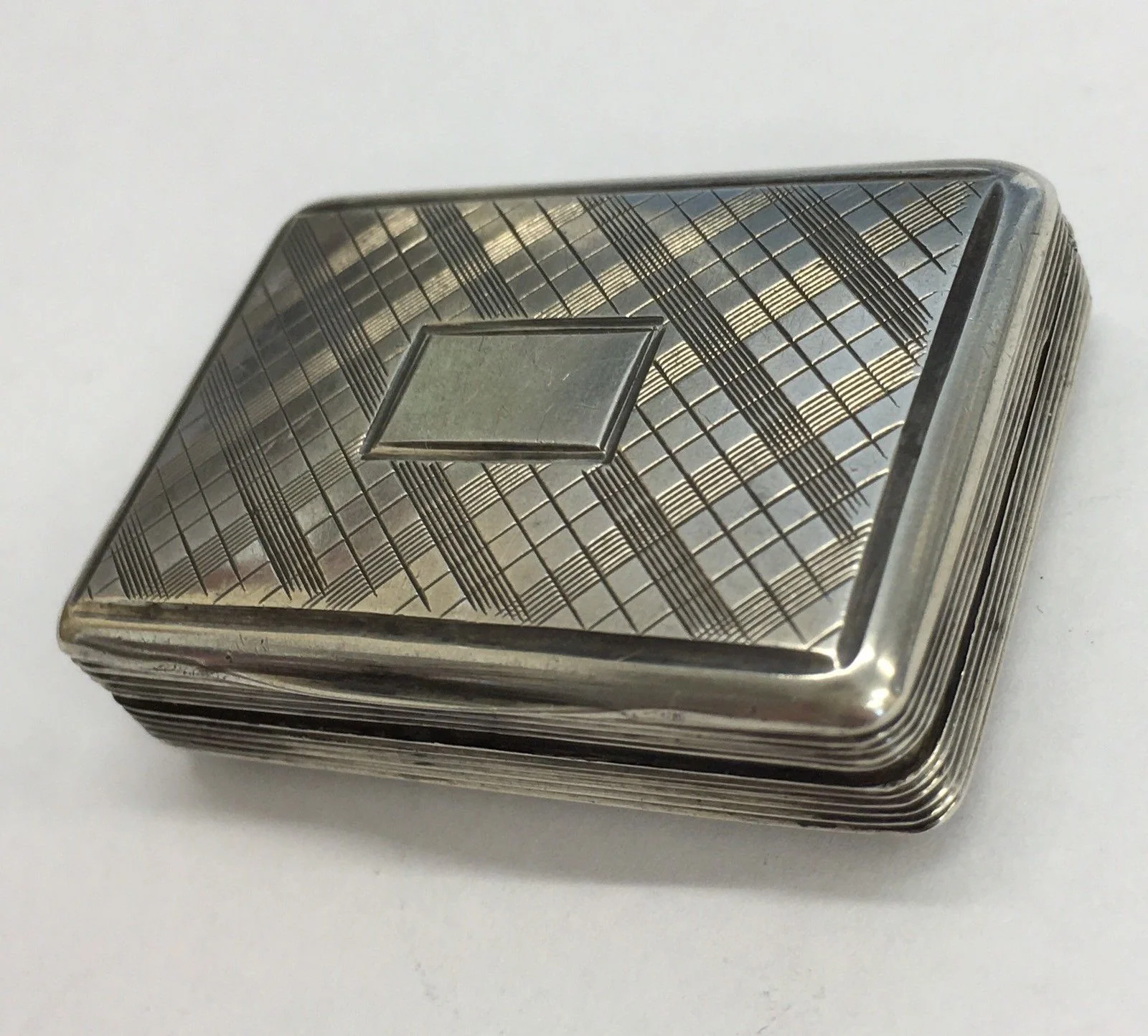 Antique Solid Silver Vinaigrette Box Circa 1838 - William Simpson W/ Pattern