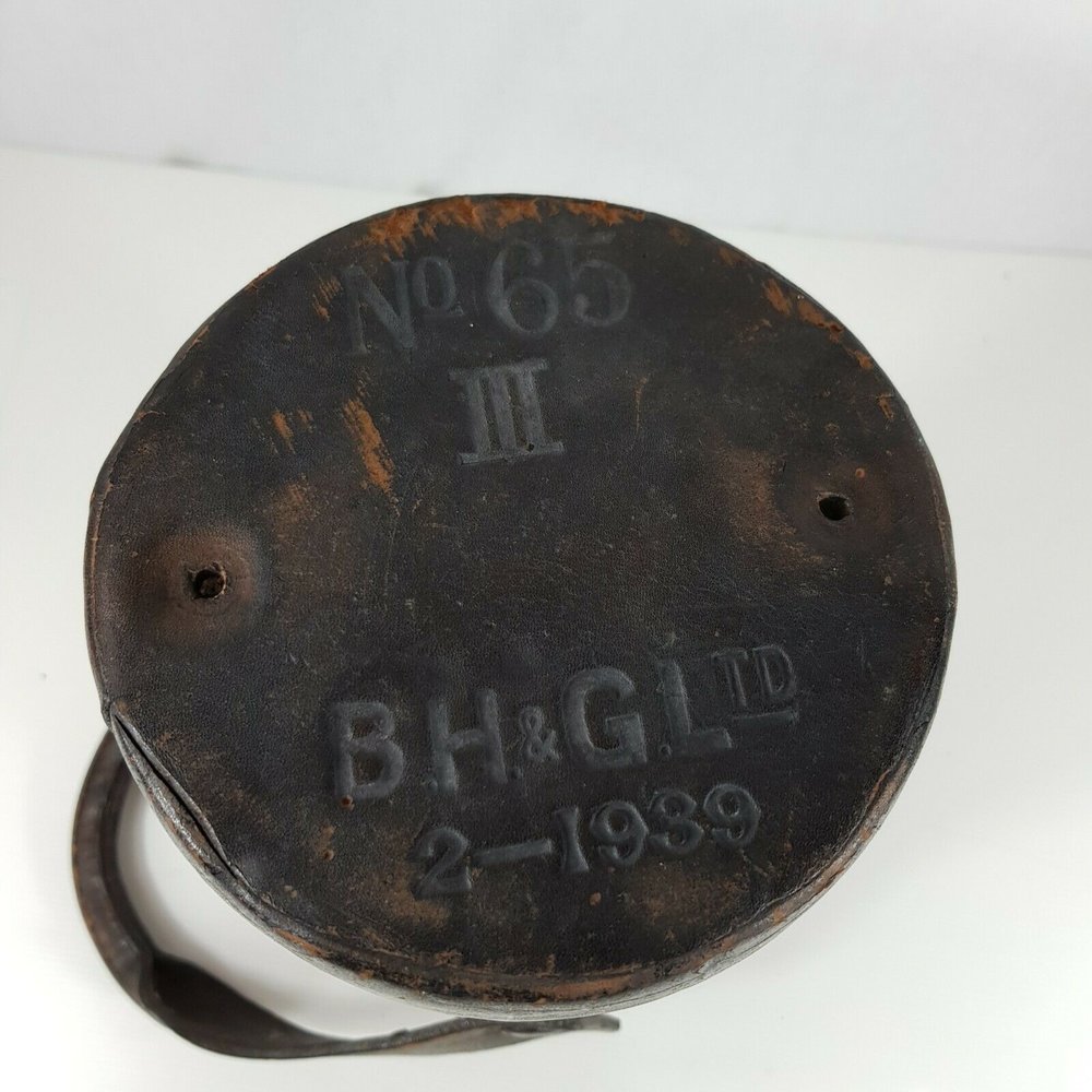 Ww2 Leather Shell Ammunition Carrier Case No 65 Iii B H G Ltd 1939 Coat Of Arms Wheeler Antiques