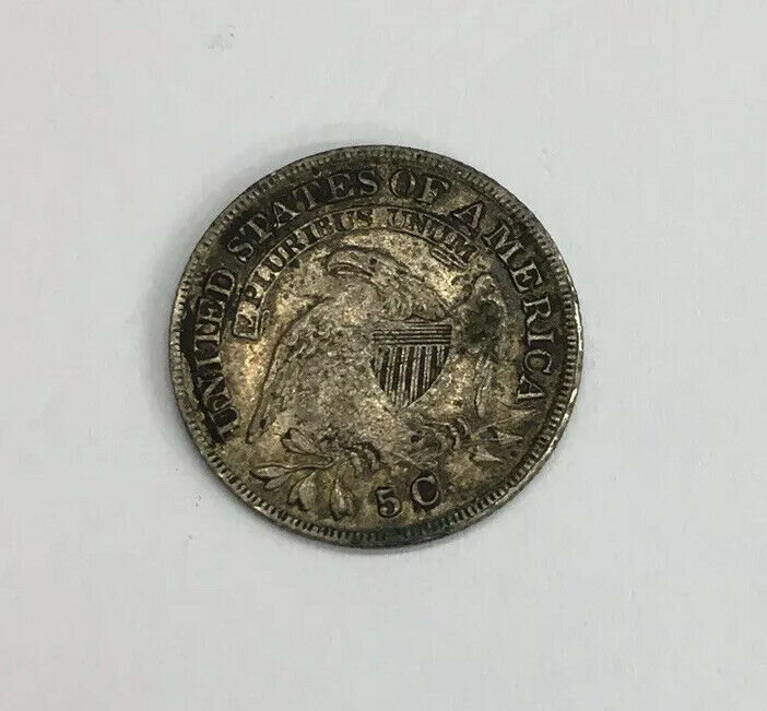 Antique USA 1836 5 Cents Silver Coin Counter Stamp S.R — Wheeler Antiques
