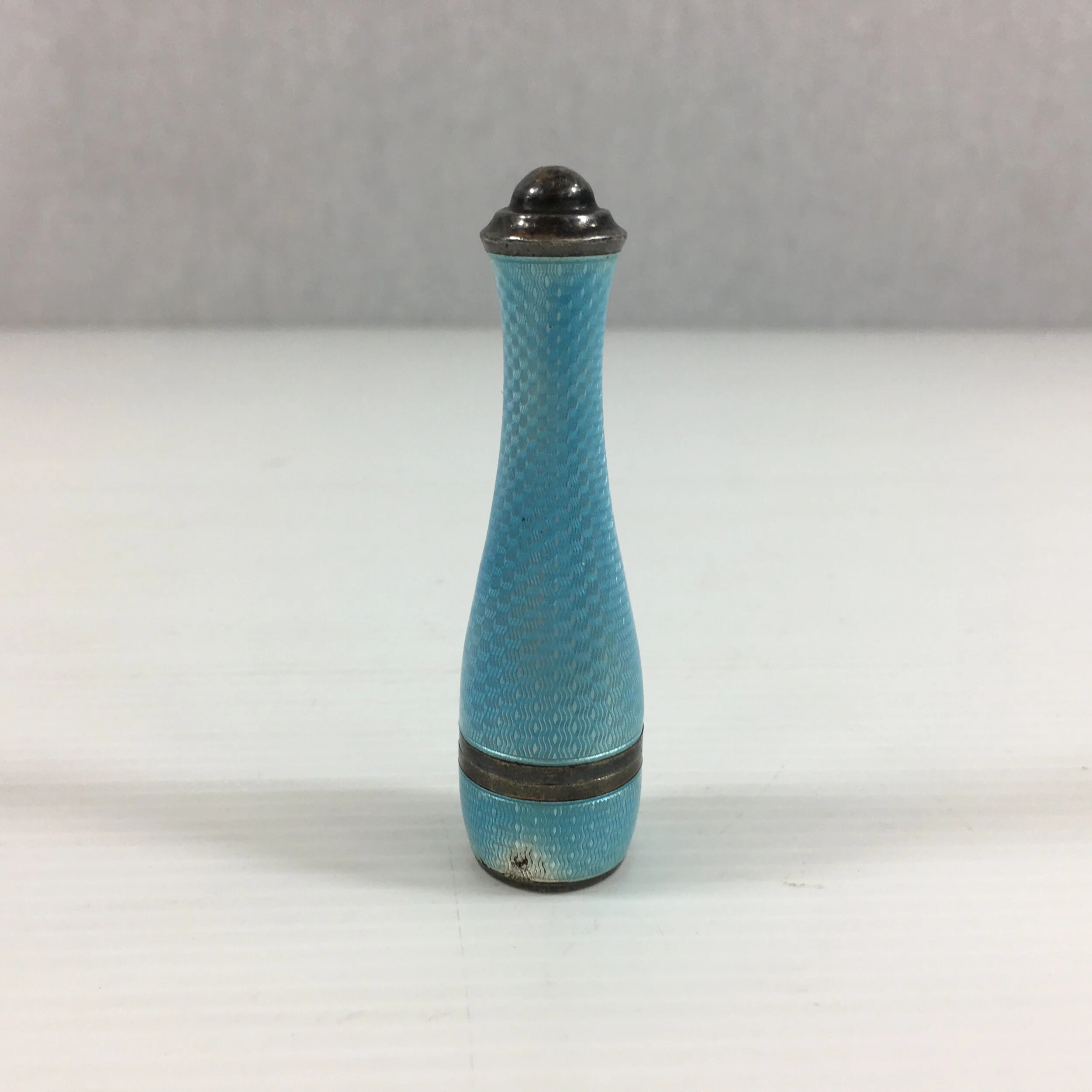 Art Deco Sterling Silver Guilloche Enamel Scottish Glasgow Cheroot &amp; Holder