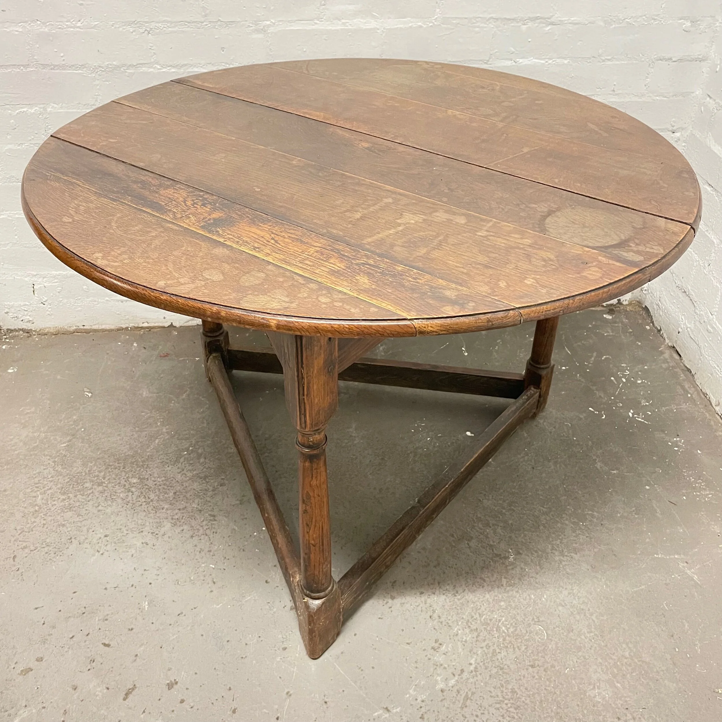 Antique 18th Century Elm Cricket Table