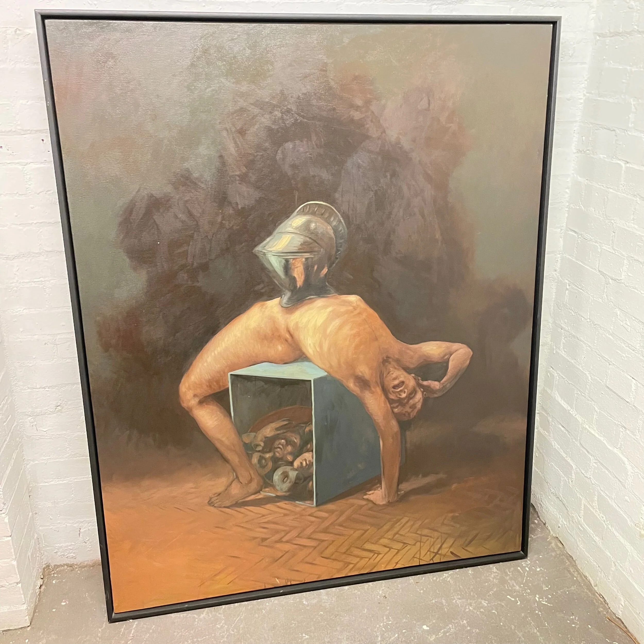 J D Phillips Oil On Canvas “Helmet” 1993 153cm x 122cm