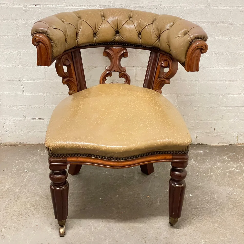 Victorian leather chair hotsell