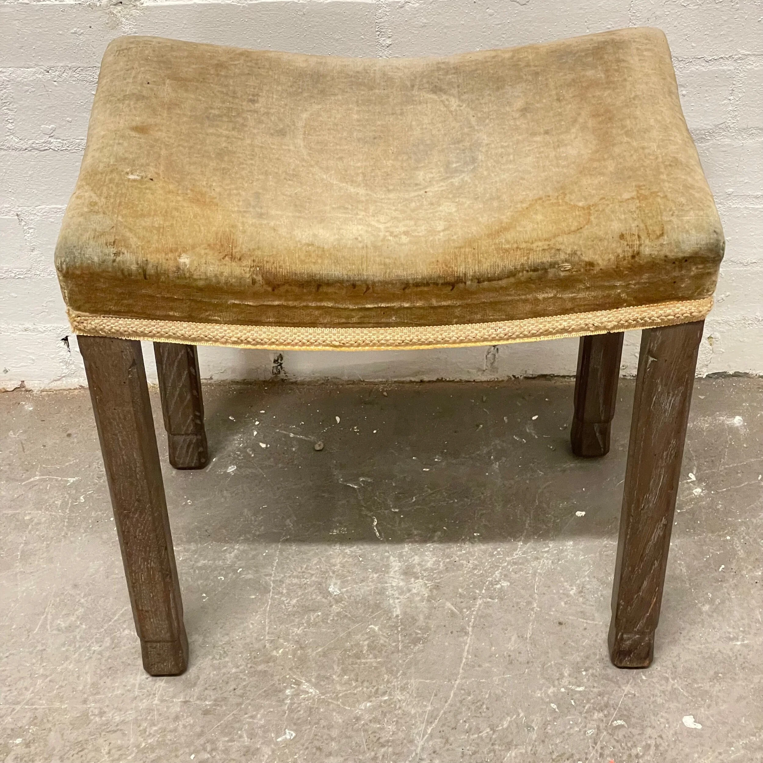 King George VI Coronation Stool Oak Made By Maple & Co Of London For The Coronation