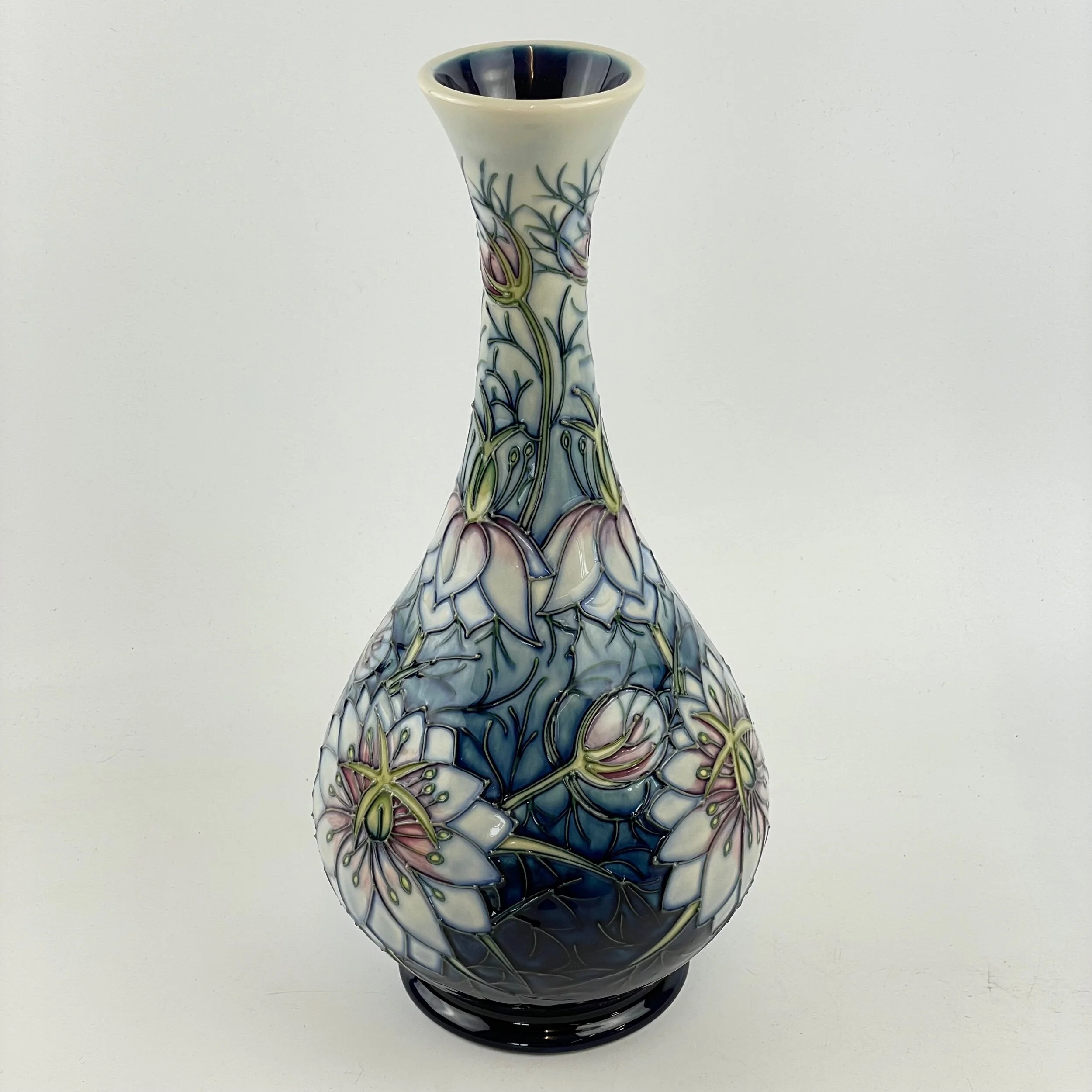 Large Moorcroft Love In The Mist Rachel Bishop Limited Edition /300 Vase