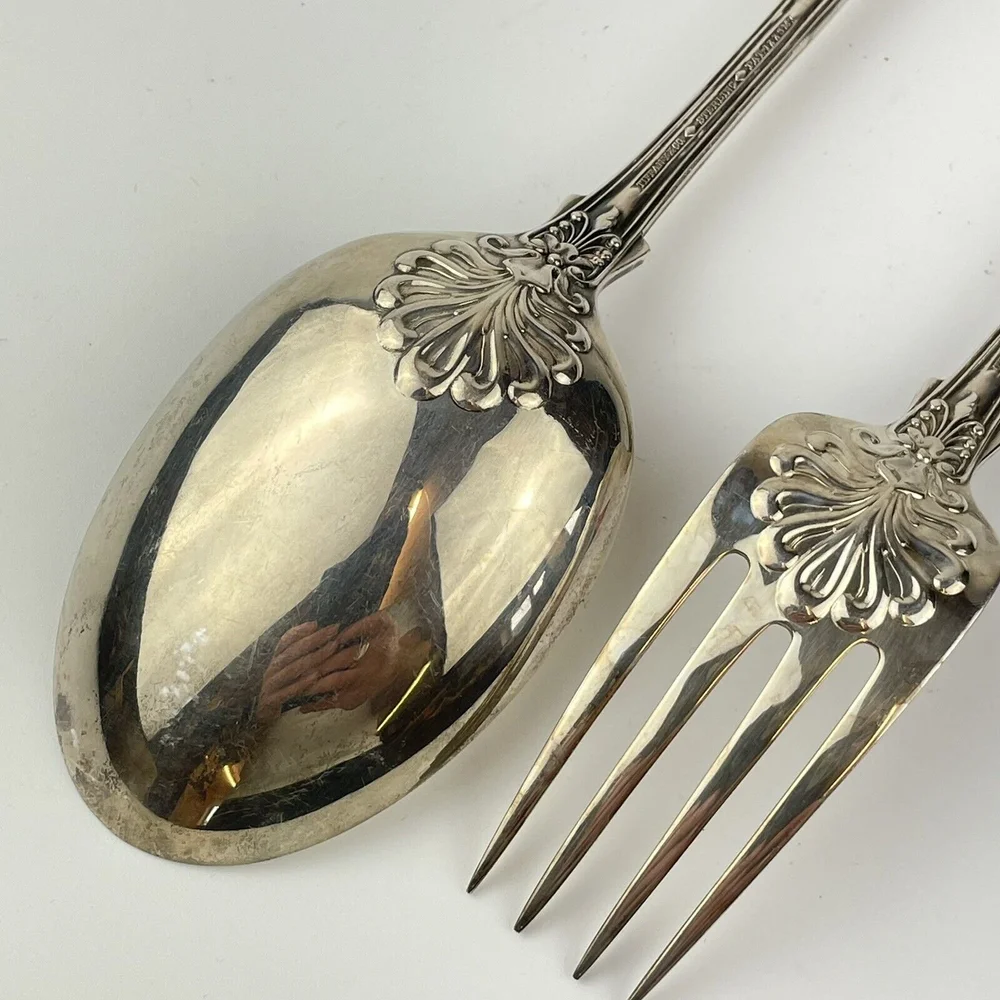 Tiffany Antique Silver Spoons Fine Antique Sterling Silver Serving