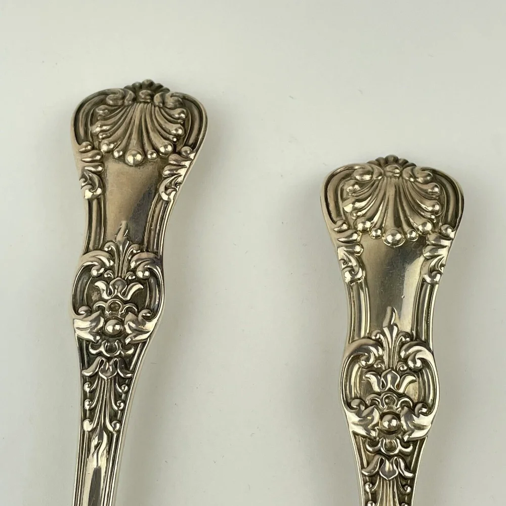 Fine Antique Sterling Silver Serving Set Fork Spoon Tiffany Co