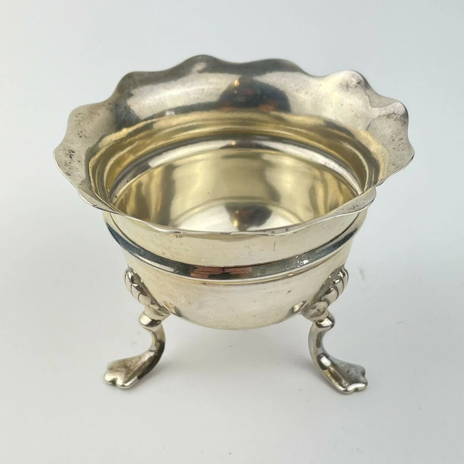 Antique Solid Silver Salt Cellar Holland Aldwinckle And Slater 1899 6cm