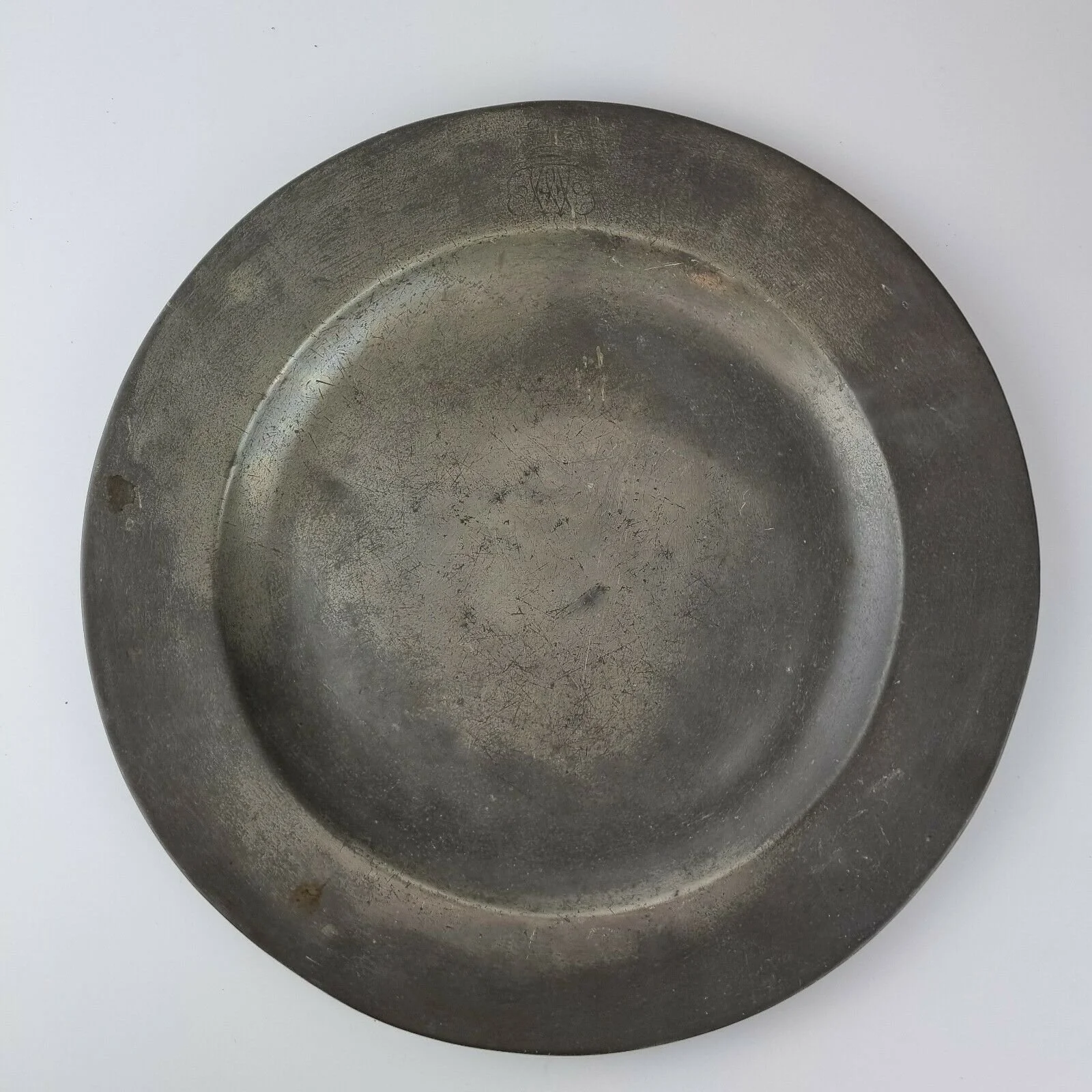 Rare Antique 18th Century Pewter Charger Possibly Celebrating 30 Yrs King George