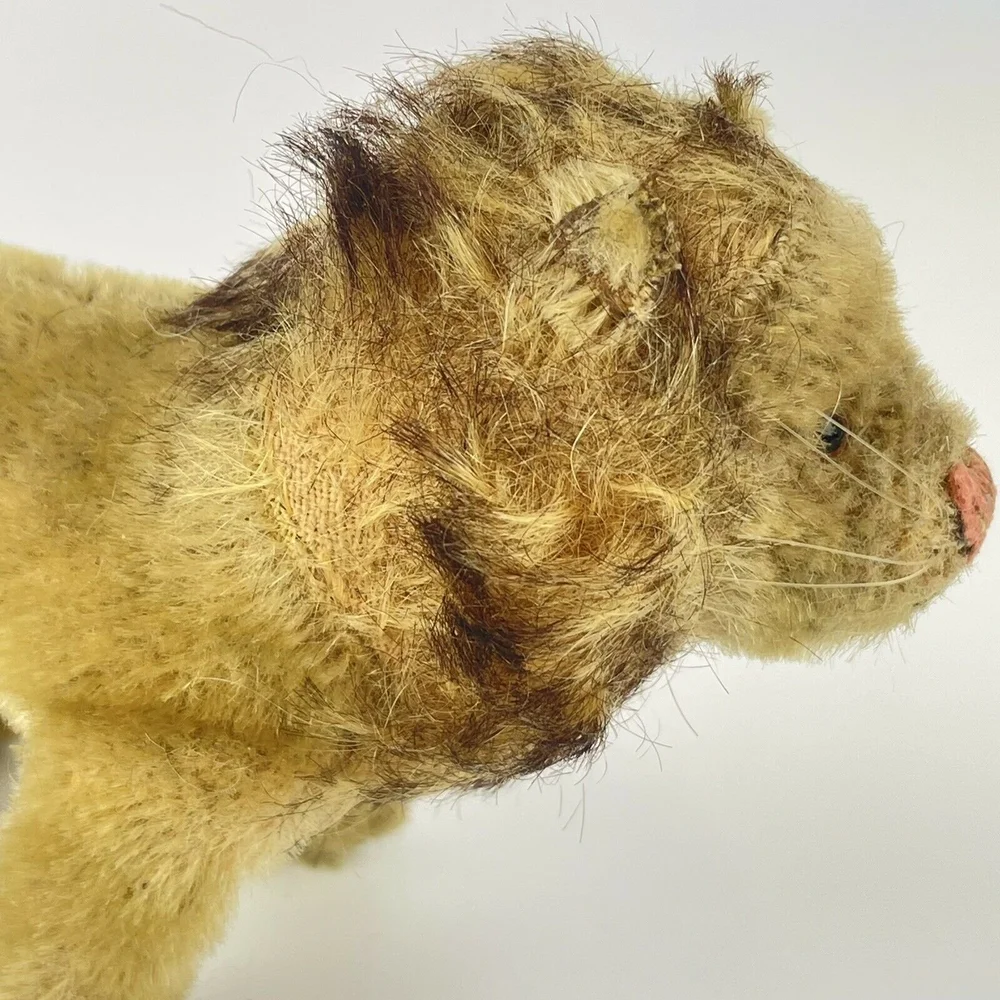 Ancien Lion En Peluche Steiff ? - Vintage Allemagne Circa 1920-1949 - Avec étiquette Kitty