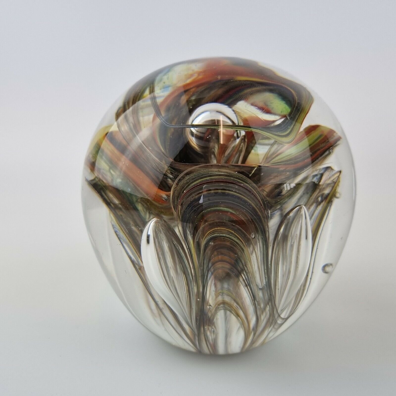 Swirl Art Under Glass Paperweight Air 