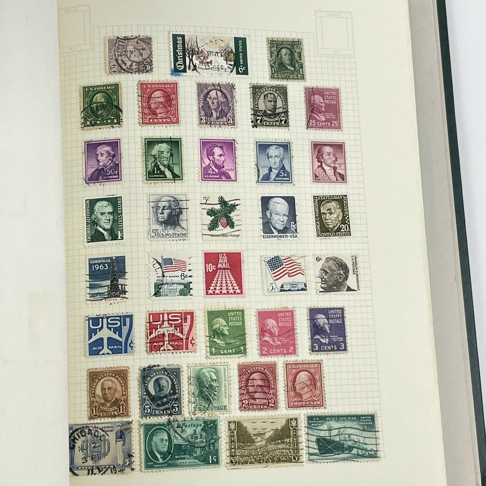 Antique & Modern World Stamp Album America USA Brunei Pakistan Malta Etc