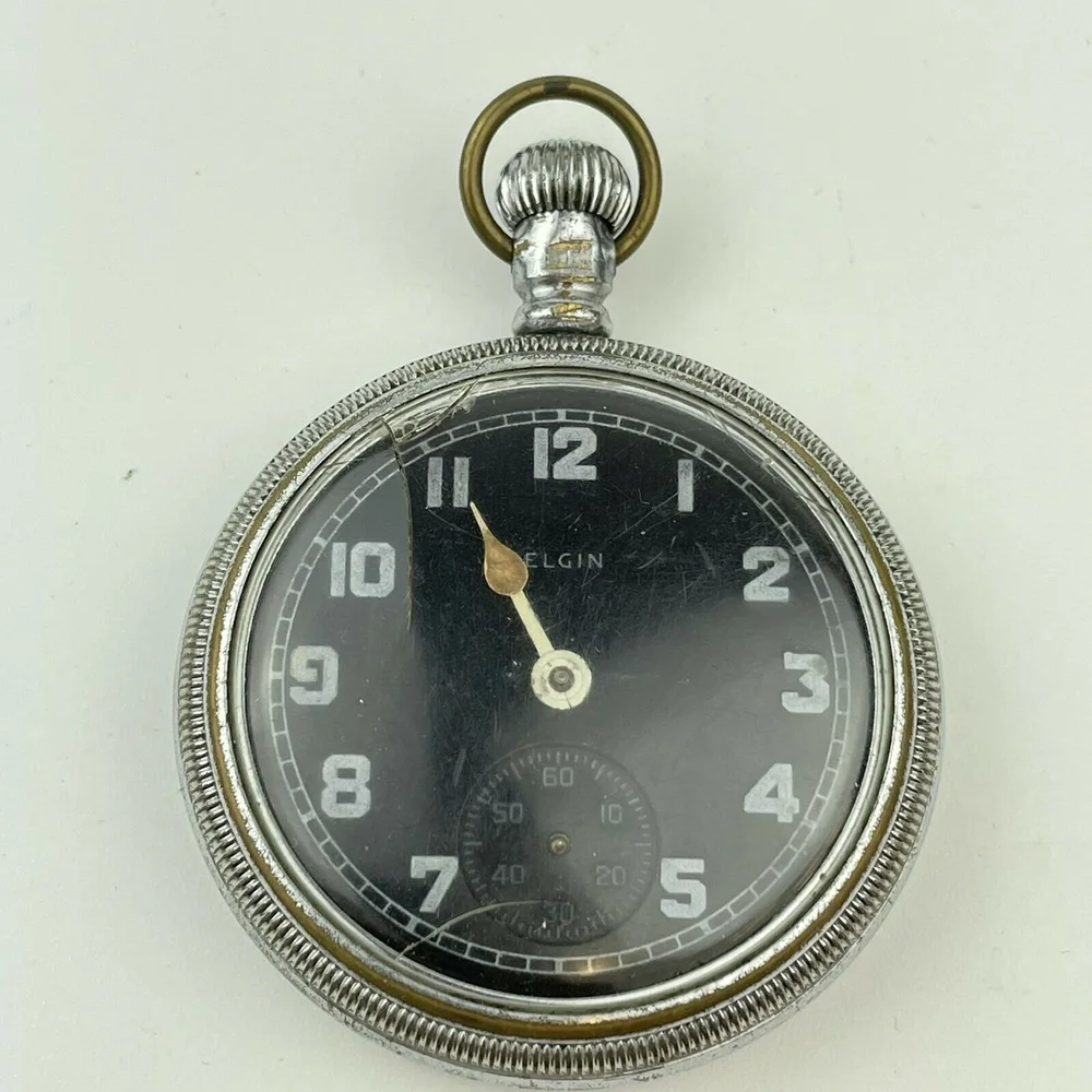 Vintage WW2 General Service Time Piece Military US Made Elgin