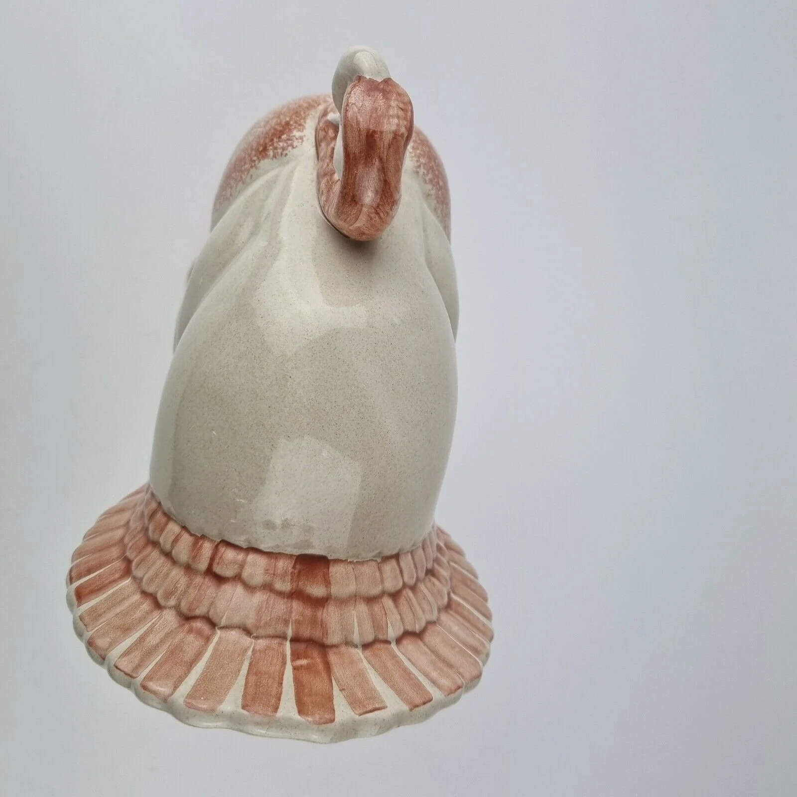 Vintage Rye Pottery Figure Of A Turkey With Red Colour 19.5cm High