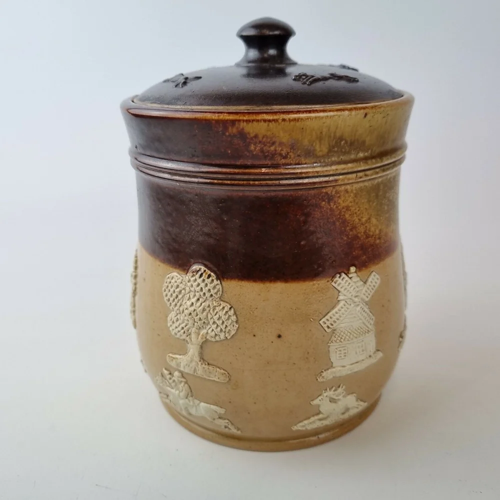 royal doulton tobacco jars Antique Ceramic Humidor Jar Natural Foliage Decoration Tobacco jar 85155.2.1 | National