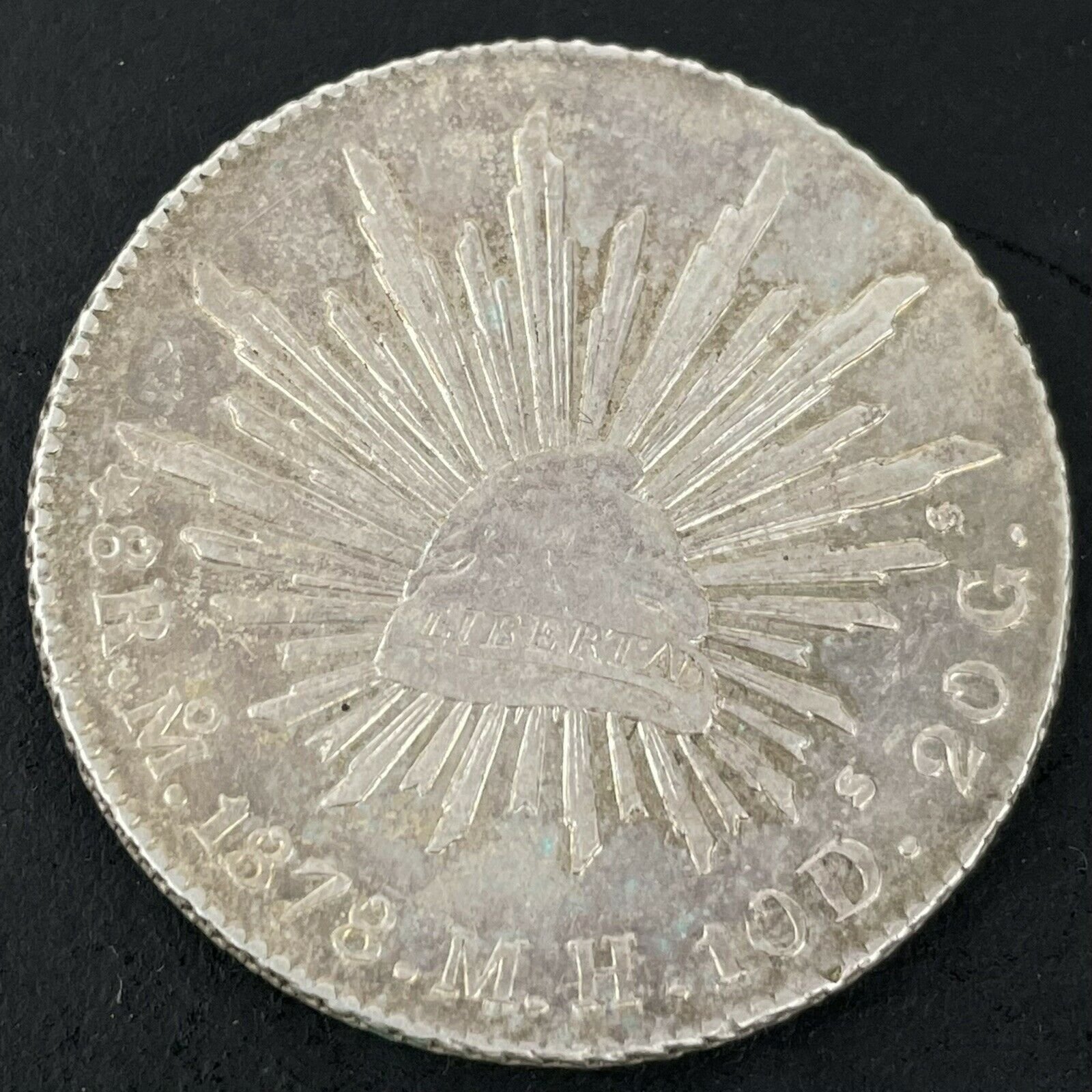 Mexico 1878 8 Reales Silver Coin — Wheeler Antiques
