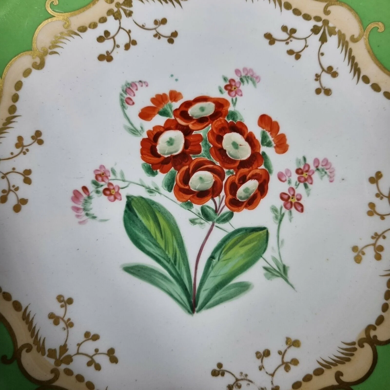 19th Century Wedgwood Pearlware Comport Decorated Flowers 25cm Wide