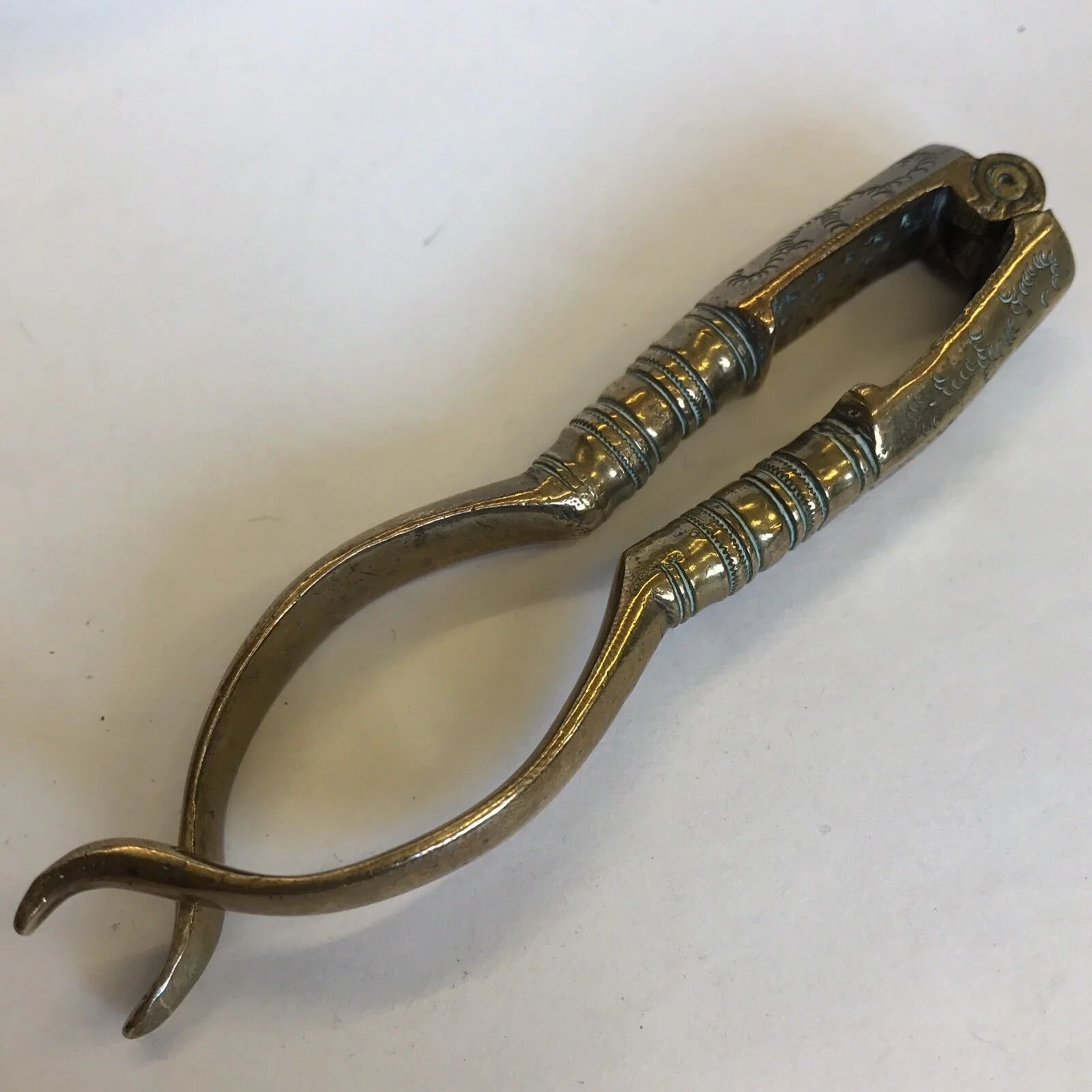 Antique 18th C Copper Alloy LeverAction Nutcrackers Thomas Bingham