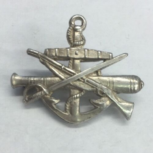Vintage Solid Silver World War 1/2 Navy Sweetheart Brooch Cannon